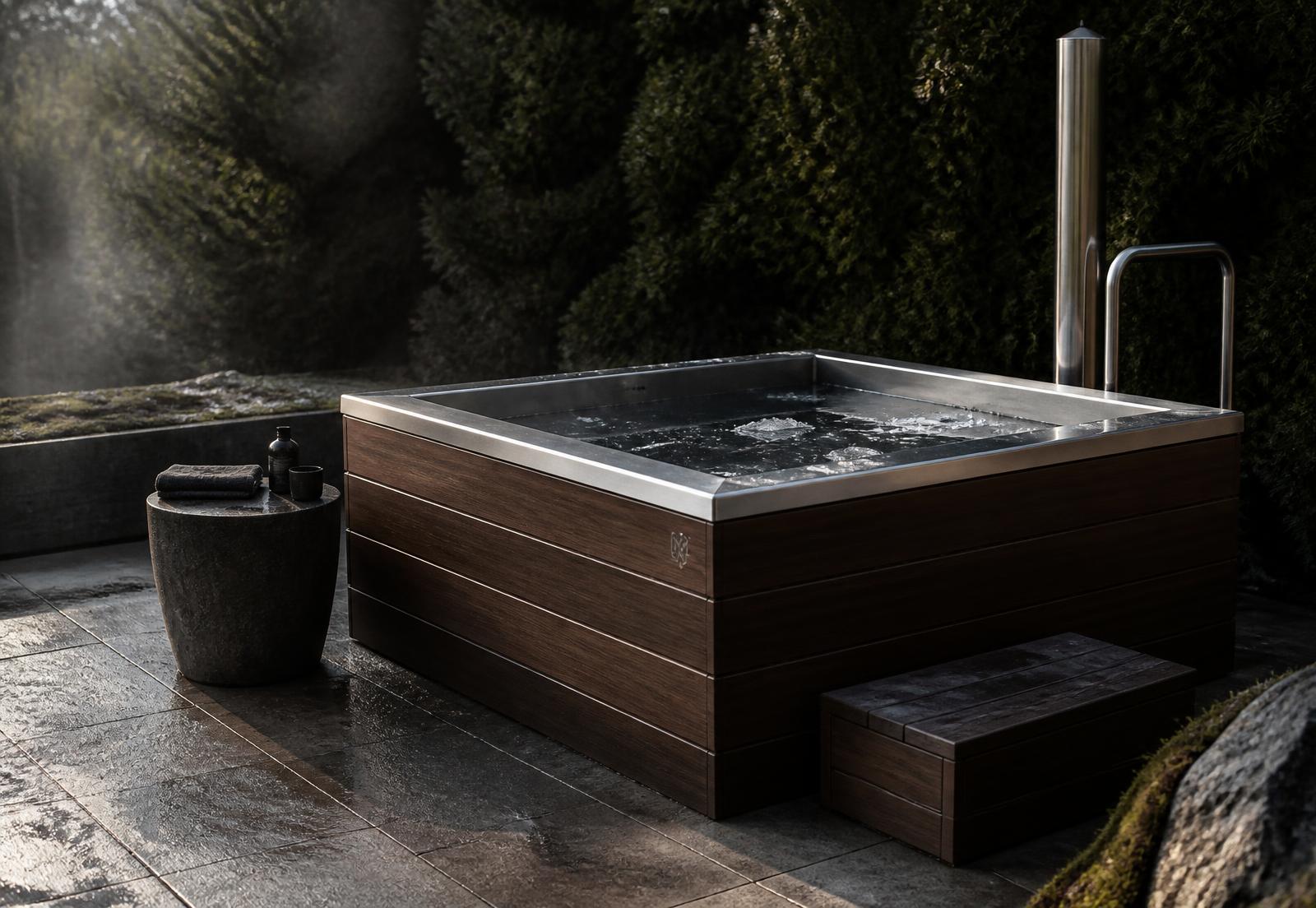 Outdoor cold plunge ice bath